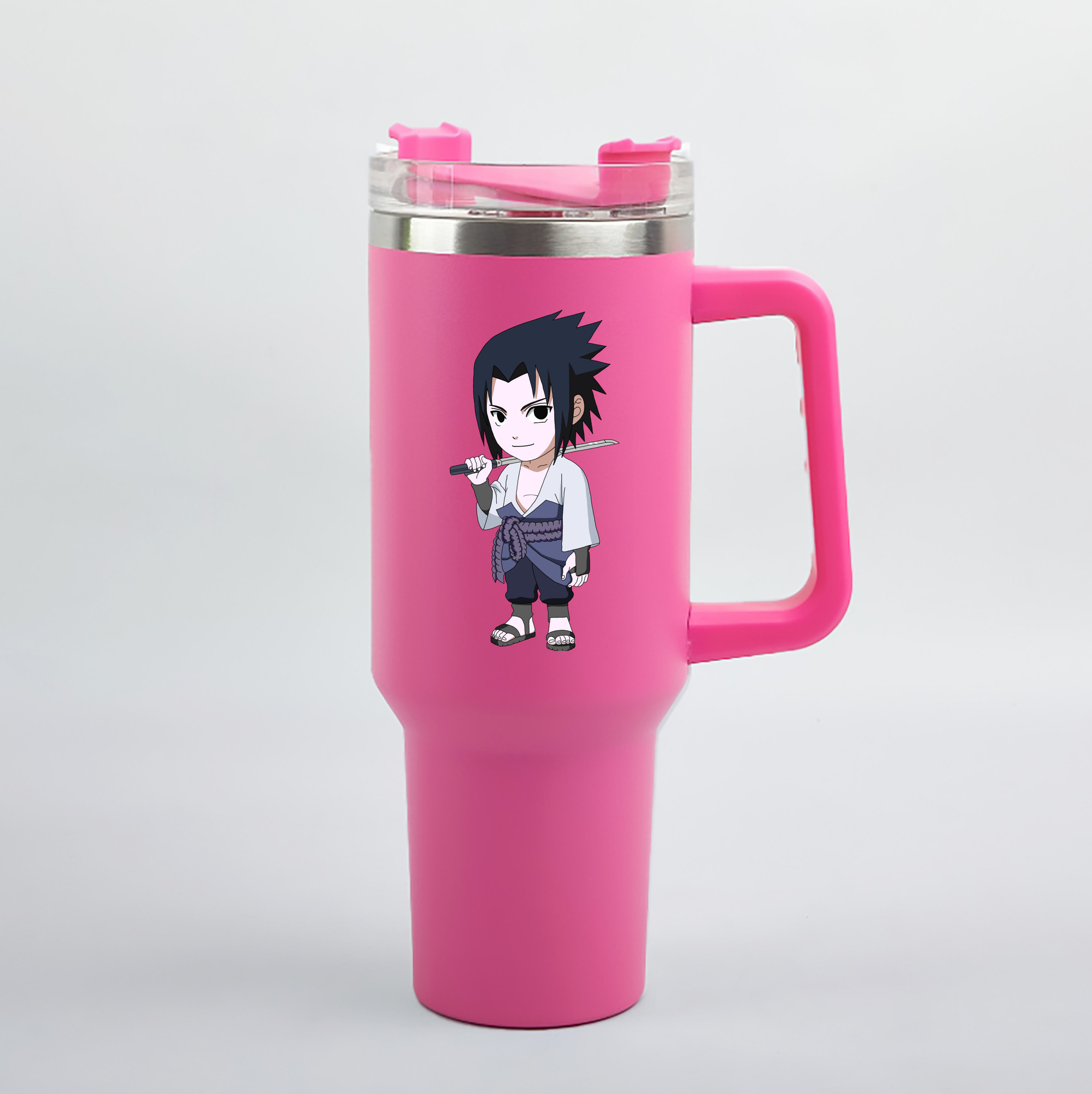 （画像用） NARUTO -ナルト- うちは サスケ Uchiha Sasuke 1200mL車用タンブラー（カラープリント）